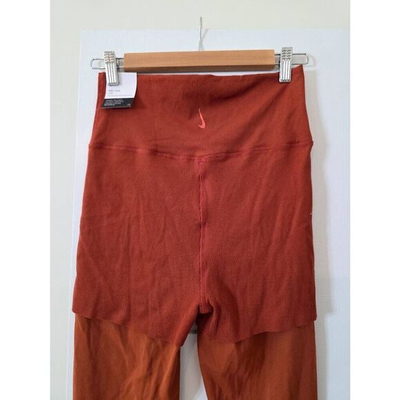 Nike Womens Yoga Luxe Layered 7/8 Leggings, Orange, M NWT - Picture 6 of 12